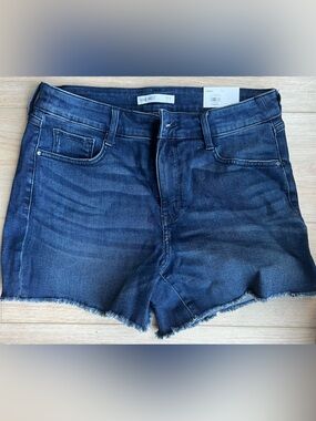 Nine West Indigo Denim Frayed Hem Women's Shorts